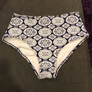 NWT CUPSHE Bikini Bottoms M Blue & White